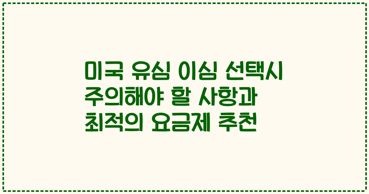 미국 유심 이심 선택시 주의해야 할 사항과 최적의 요금제 추천